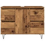 vidaXL Armoire de salle de bain vieux bois 80x33x60 cm bois ingénierie