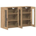 vidaXL Armoires Murailles 2 Pièces chêne artisanal 69 5 x 34 x 90 cm