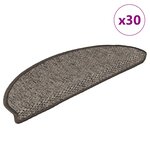 vidaXL Tapis d'escalier autocollants 30 Pièces 65x21x4 cm marron beige