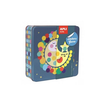 Jeu de Gommettes pour enfant Boite métal Gommettes Lune