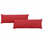 vidaXL Coussins de canapé 2 Pièces Rouge 120 x 40 cm tissu