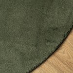 vidaXL Tapis HUARTE à poils courts doux et lavable vert forêt Ø 200 cm