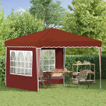 vidaXL Tente de fête pop-up 288 x 288 x 245 cm Terre cuite