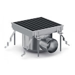 Caniveau de sol pour cuisine professionnelle - sortie horizontale - combisteel -  - acier inoxydable 200x200x131mm