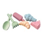 Androni Giocattoli 3402-00BK - Moules à sable pour bonbons avec pelle et râteau  6 pièces