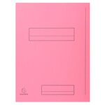 Paquet De 50 Chemises Imprimées 2 Rabats Super 210 - 24x32cm - Rose - X 5 - Exacompta