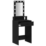 Coiffeuse vidaXL avec des lumières LED en chêne noir 50x41x140 cm