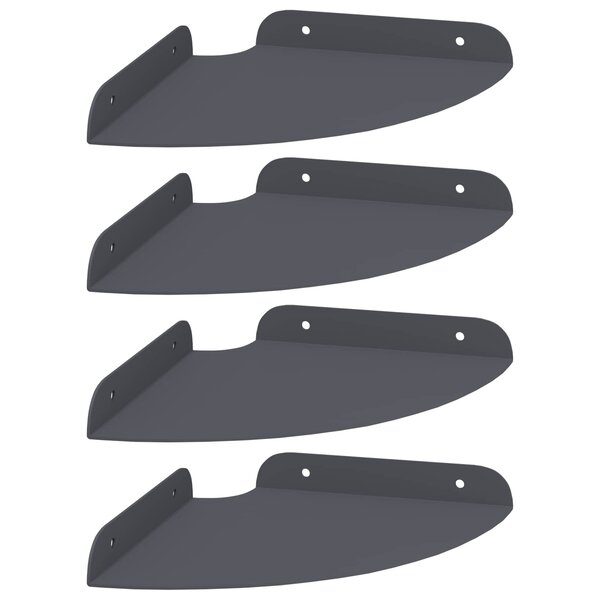vidaXL Étagère flottante avec étagère 4 Pièces Anthracite 18 x 18 x 2 cm