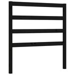 vidaXL Cadre de lit sans matelas noir bois de pin massif