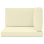 vidaXL Coussin de canapé d'extérieur 3 Pièces Crème Polyester