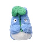 Peluche nakayoshi totoro bleu avec feuille