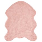 vidaXL Tapis en fausse Tafalla Rose 50 x 80 cm Polyester