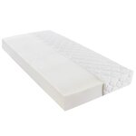 vidaXL Lit avec matelas gris similicuir 180x200 cm