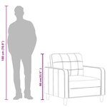 vidaXL Fauteuil Gris 60 cm Similicuir