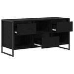 vidaXL Meuble TV Chêne noir 100 x 36 x 49 5 cm Bois d'ingénierie