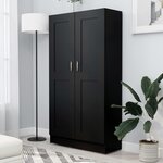 vidaXL Bibliothèque Noir 82 5x30 5x150 cm Bois d’ingénierie