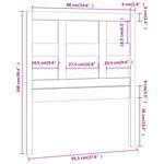 vidaXL Tête de lit Blanc 95 5x4x100 cm Bois massif de pin