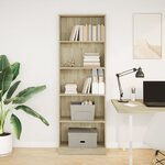 vidaXL Bibliothèque chêne sonoma 60x24x176 cm bois d'ingénierie