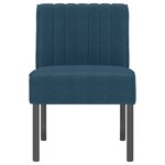 vidaXL Fauteuil sans accoudoirs bleu velours