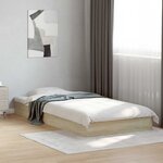 vidaXL Cadre de lit au sol Chêne Sonoma 80 x 200 cm Bois d'ingénierie