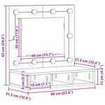 vidaXL Armoire Miroir avec étagère chêne artisanal 62 x 31 5 x 62 cm