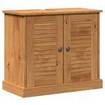 vidaXL Ensemble de mobilier de salle de bain 5 Pièces marron miel