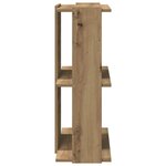 vidaXL Bibliothèque à 3 niveaux chêne artisanal 60x30x80 cm