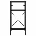 vidaXL Cadre de lavabo de salle de bain Noir 40x38x83 cm Fer