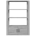 vidaXL Buffet Sonoma gris 80x30x119 5 cm Bois d'ingénierie
