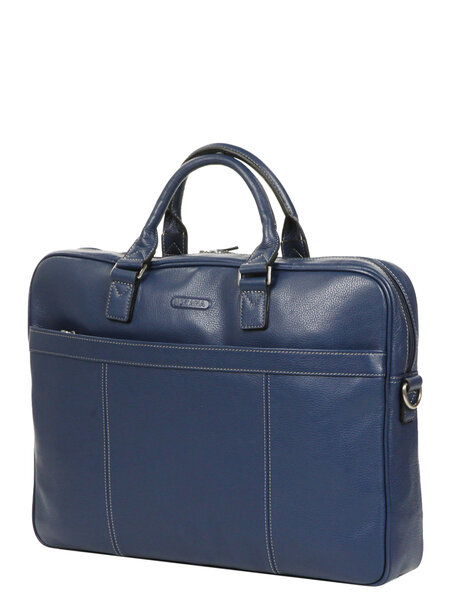 Sac ordinateur Katana Architecte en cuir 1 compartiment 17 pouces 69356 Bleu La Poste