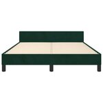 vidaXL Cadre de lit sans matelas vert foncé 140x190 cm velours