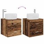 vidaXL Vanité de lavabo mural Bois ancien 49 5 x 44 5 x 66 cm