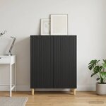 vidaXL Buffet Noir 66 x 34 5 x 90 cm Bois d'ingénierie