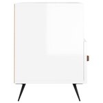 vidaXL Meuble TV Blanc brillant 80x36x50 cm Bois d'ingénierie