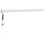 vidaXL Auvent rétractable jaune et blanc 4x3 m tissu et aluminium