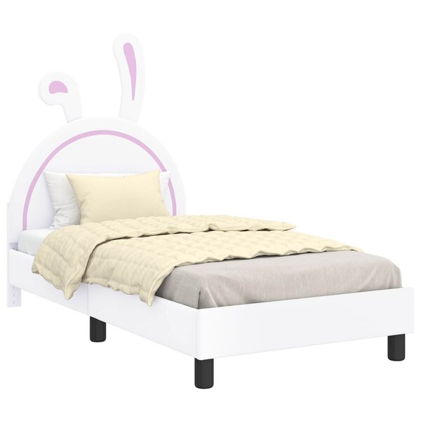 vidaXL Cadre de lit pour enfants avec tête de lit Blanc 80 x 160 cm PU