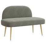 vidaXL Banc rembourré avec dossier Gris clair 110 x 60 x 76 cm