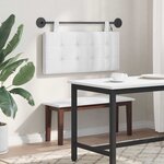 vidaXL Tête de lit suspendue Avec lumière LED Blanc Tissu