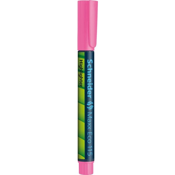 Surligneur rechargeable maxx eco 115 pointe biseau 1-5 mm rose x 10 schneider