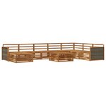 vidaXL Ensemble de canapés d'extérieur 9 pc Naturel