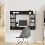 vidaXL Bureau Mural Chêne Noir 105x48x75 cm en Bois d'Ingénierie