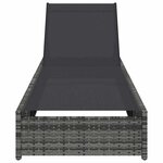 vidaXL Transat avec coussin 1-personne Gris 60 x 200 x 27cm polyrotin