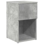 vidaXL Armoire de lit Gris béton 29 x 31 5 x 49 cm Bois d'ingénierie