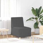 vidaXL Unité de Sofa Modulaire Sans Accoudoirs 2 Pièces Gris foncé