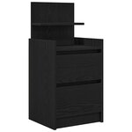 vidaXL Tables de chevet avec 2 tiroirs 2 Pièces chêne noir 38x34x80 cm