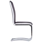 vidaXL Chaises à manger cantilever lot de 4 marron similicuir