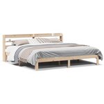 vidaXL Cadre de lit avec tête de lit sans matelas 200x200 cm