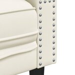 vidaXL Fauteuil Chesterfield crème velours