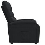 vidaXL Fauteuil inclinable Noir Tissu