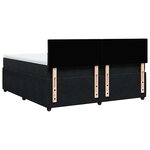 vidaXL Sommier à lattes de lit et matelas Noir 200x200 cm Velours